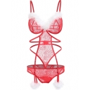 Red Transparent Sexy Lingerie M2143
