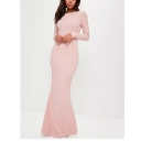 Wedding Party Pink Long Dress M18045