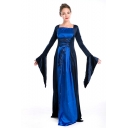 blue long sleeve empress ball dress m4846
