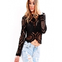 Sexy lace black long sleeve for women M30001