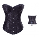 sexy black jacquard corset m1841B