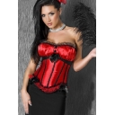 sexy red lace bundle of edge corset m1755A