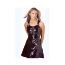 black garter dress m7025