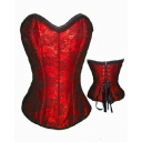 sexy red steel corset M1786A
