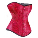 Sexy Red steel satin corset M1715
