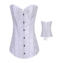 white jacquard corset m1236