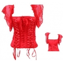 red corset with lace shoulder m1945C