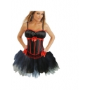 sexy satin corset with skirt m1753G