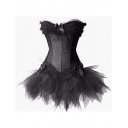 2pcs Black corset M1693b