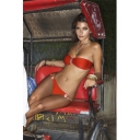 Charming young girl red bikini M5230