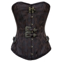 Steampunk corset Iron button overbust corset m1381