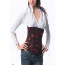 Sexy satin flower corset M1696