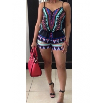 Sexy women print jumpsuit  one piece rompers m88013