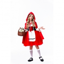 Little Red Ridding Hood Costume Party Fancy Dress Children Cosplay Costume YM5618