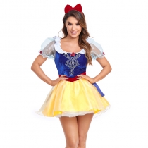 Adult Snow White Cosplay Christmas Halloween Princess Performance Dress DL2043