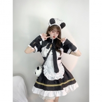 Maid Costume Cosplay Lolita Panda Girl Maid Uniform Anime Daily Dress DL2025