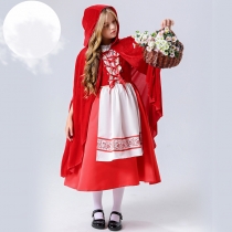 Halloween Children's Dress Girl Little Red Riding Hood  Coak Witch Dress YM5614