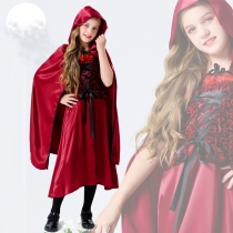 Children Count Vampires Halloween Little Red Riding Hood Dress Costume YM3305