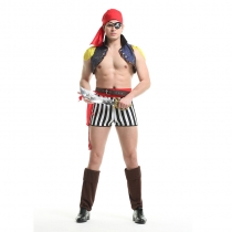 Men Game Party Cosplay Sexy Pirate Costume Club Fun Uniform Costume XY82218