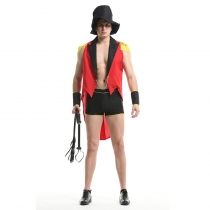 Circus Magic Costume Men Tuxedo Halloween Cosplay Animal Trainer Costume XY82223
