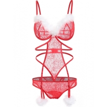 Red Transparent Sexy Lingerie M2143
