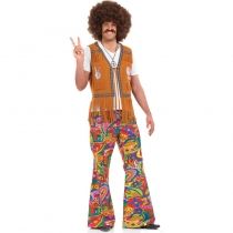 Retro Men Hippie Party Dancing Costume M40489