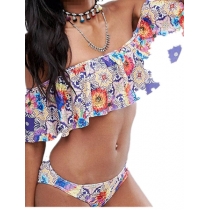 Hot Sexy one-touch digital print swimsuit 17080