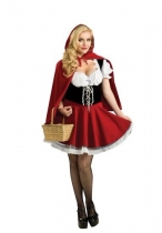 red hot sale maid costume m4789
