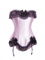 sexy pink lace bundle of edge corset m1748b