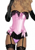 sexy pink lace corset m1815a