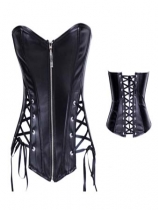 top quality black leather corset m1991b