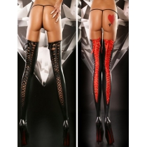 Black And Red Faux Leather stocking 9003