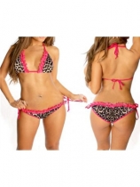 Pink Lace Leopard Bikini M5155