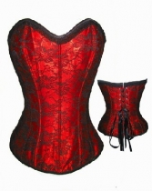 sexy red steel corset M1786A