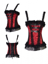 red lace corsets m1266b