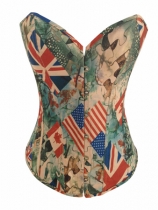 colorful pattern corsets m1265c