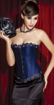 blue satin corset m1905B