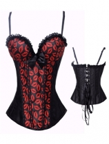 black satin lace up corset m1866