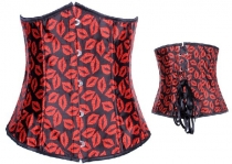 red underbust sexy satin corset m1862