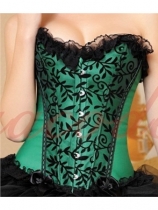elegant green lace bundle of edge corset m1733c