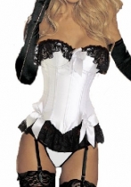 sexy white lace corset m1813a