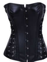 black leather corset M 1230