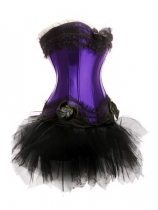 2pcs purple corset m1693d