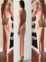 Adult Women Sexy Sleeveless Bodycon Maxi Dress M30034b