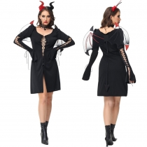 Women Cosplay Vampire Costume for Adult Halloween Party Devil Queen Dress Up  SL3402