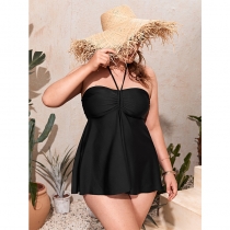 Sexy Halter Bikini For Women Black Slip Bikini Dress Backless Swimsuit 568