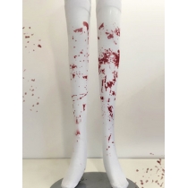 Halloween Knee High Socks Blood Printed Stockings H1