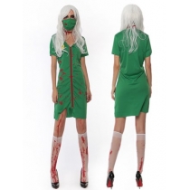 Halloween Green Zombie Nurse Costume M40228