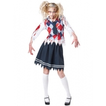 Bloody Zombie School Girls Costume M40241