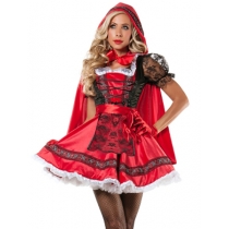 Sexy Little Red RidingHood Costume With Lace M40295